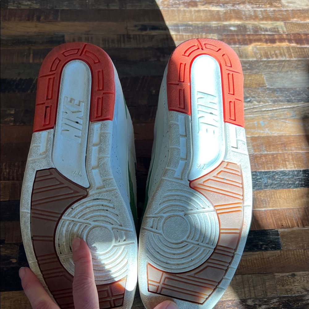 Air Jordan 2 retro “Titan” Sneakers in Green, White, and Orange - Picture 5 of 6